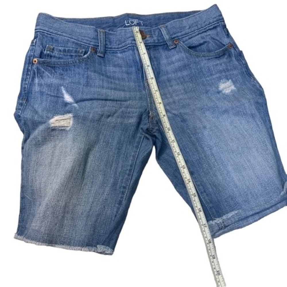 Loft Bermuda Jean Shorts Size 0 or UK 25 - Picture 6 of 7